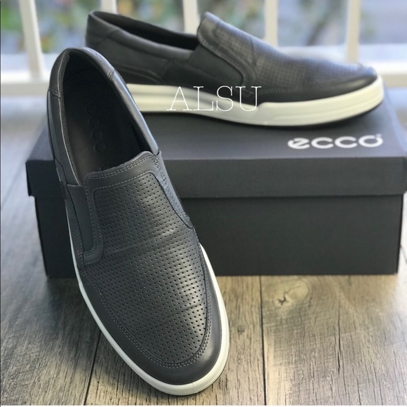 NWT ECCO Jack Perforated Slip On Titani M AUTHENTI - Picture 2 of 8